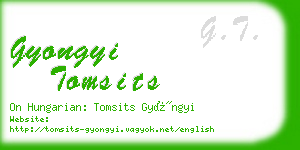 gyongyi tomsits business card